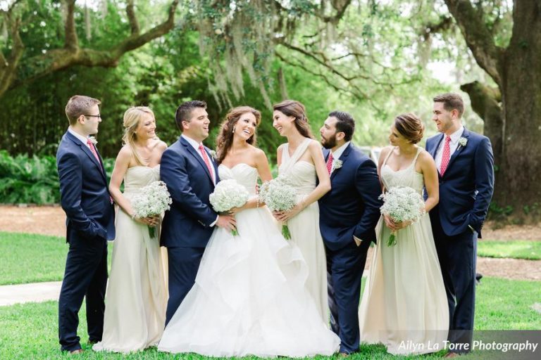 elegant rustic ranch wedding bridal party (2)