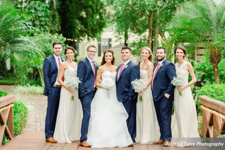 elegant rustic ranch wedding bridal party