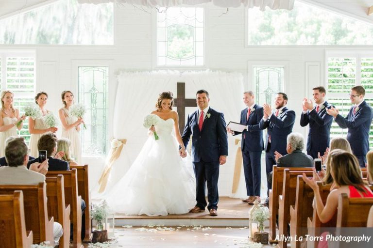 elegant rustic ranch wedding bride and groom ceremony