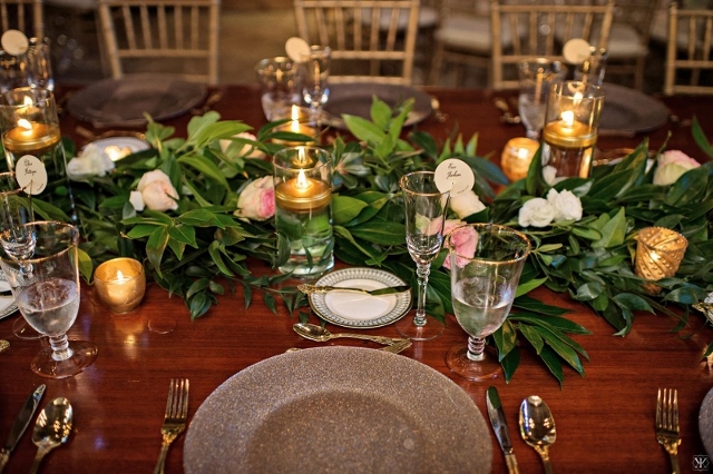 mcKee botanical garden wedding greenery table decor