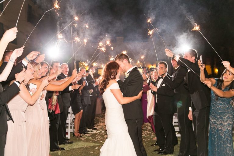 spring wedding sparkler exit