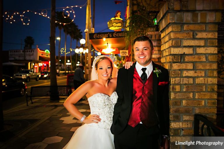 vivacious red and black mordern wedding bride and groom