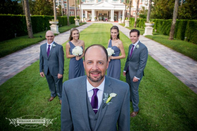 casey and tommy's purple and silver wedding, groom