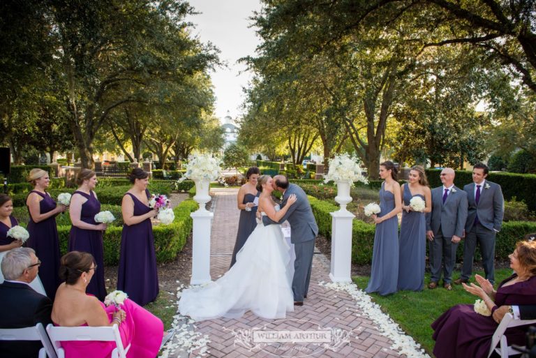 casey and tommy's purple and silver wedding