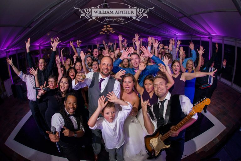 casey and tommy's purple and silver wedding
