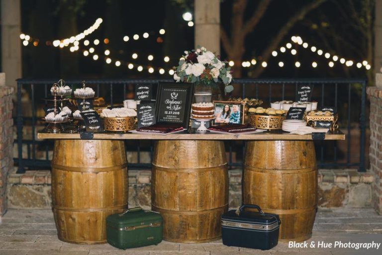 Blog - Post - Bella Collina Bohemian Wedding wine barrels