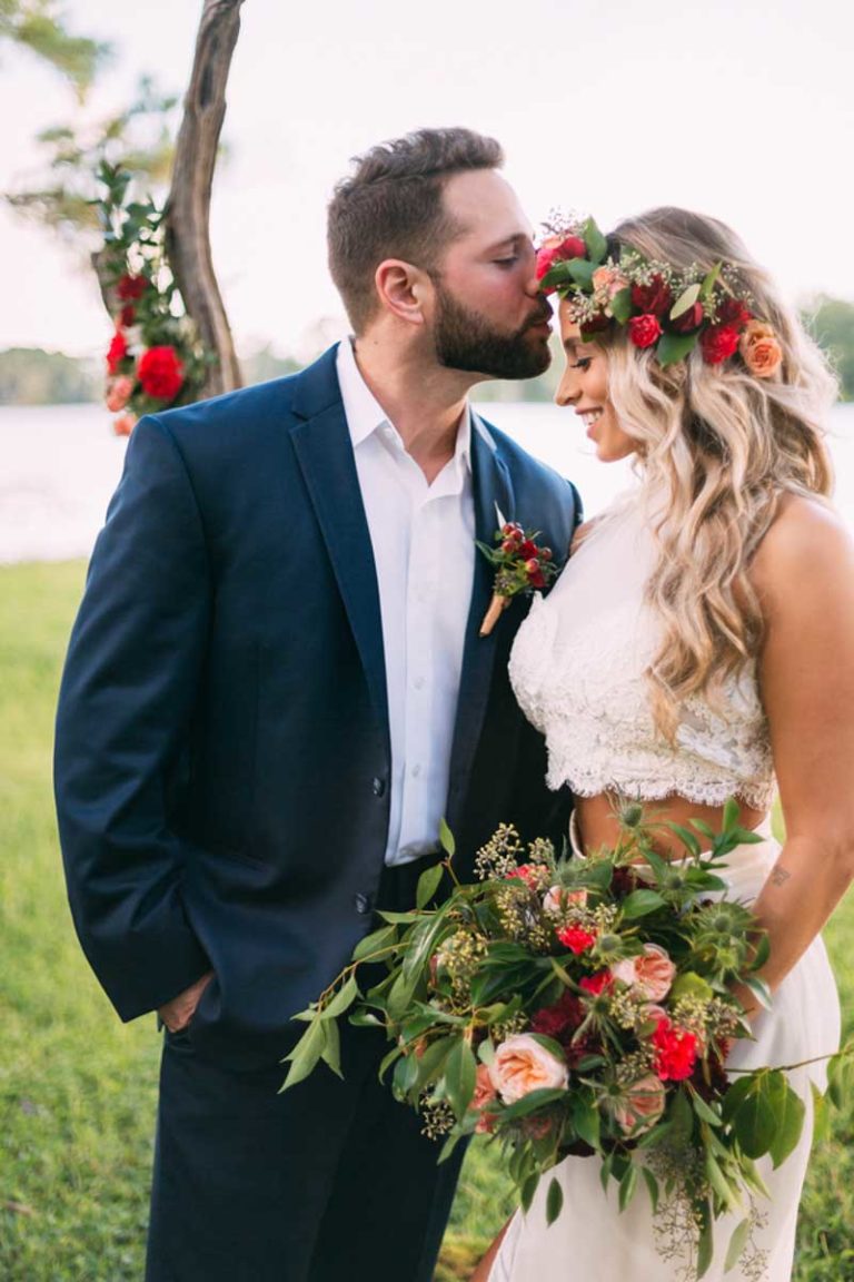 Bohemian Wedding Bride Groom