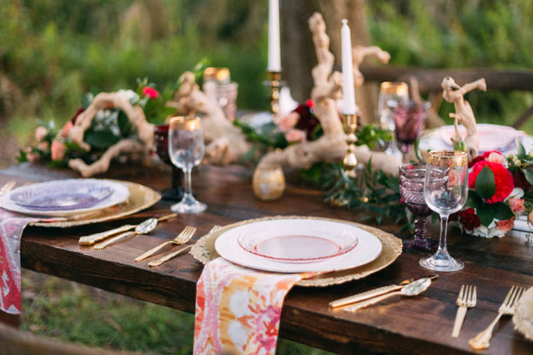 Bohemian Wedding Chargers