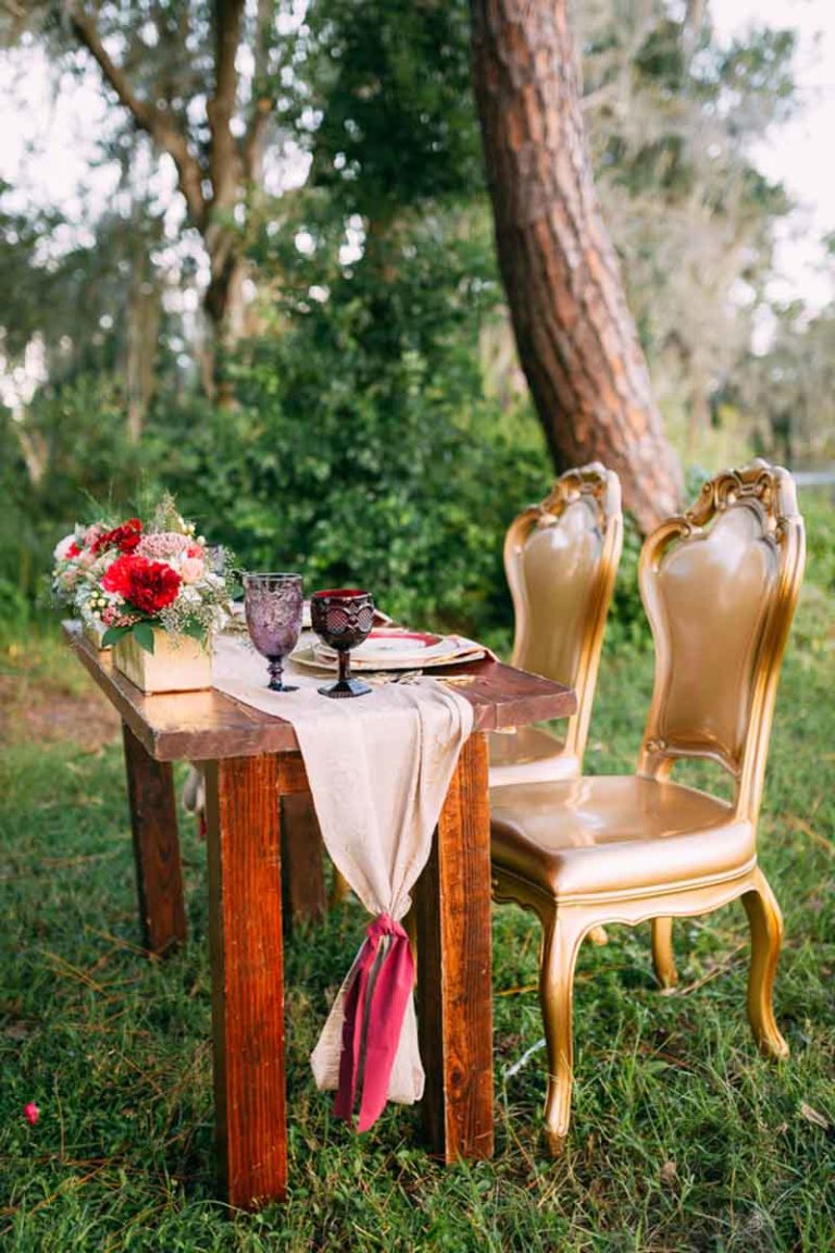 Bohemian Wedding Gold Seats