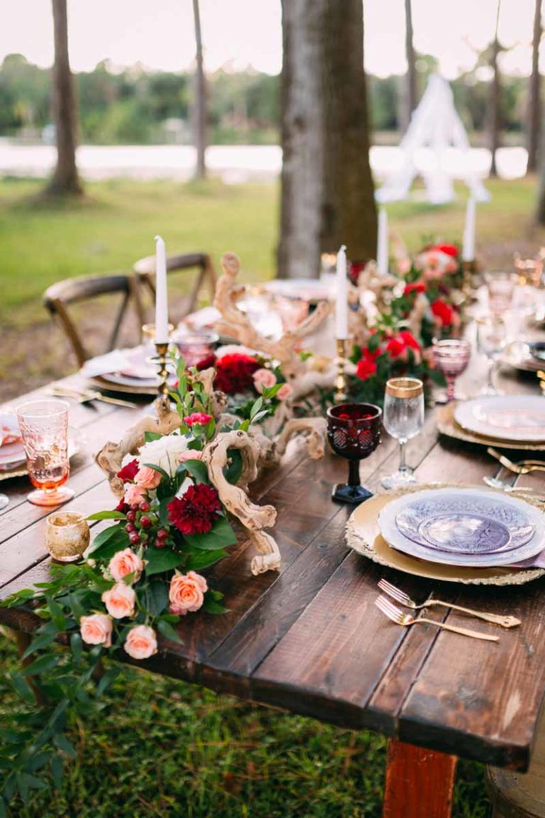 Bohemian Wedding Mahogany Table