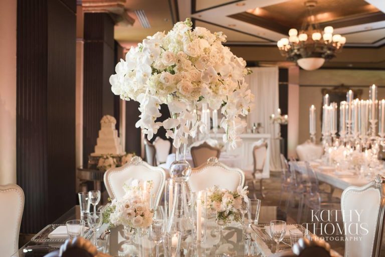 Downtown Wedding Crawl Glass Table