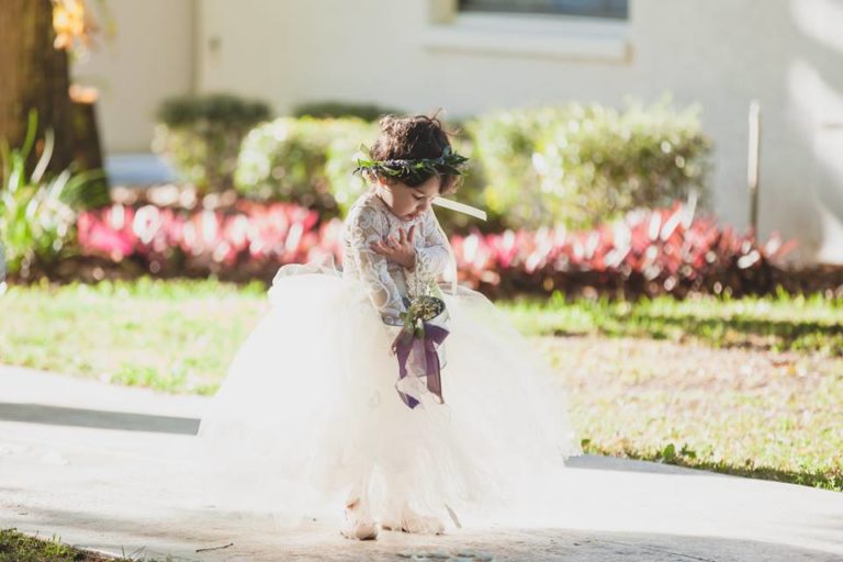 Outdoor Desert Wedding Flowergirl