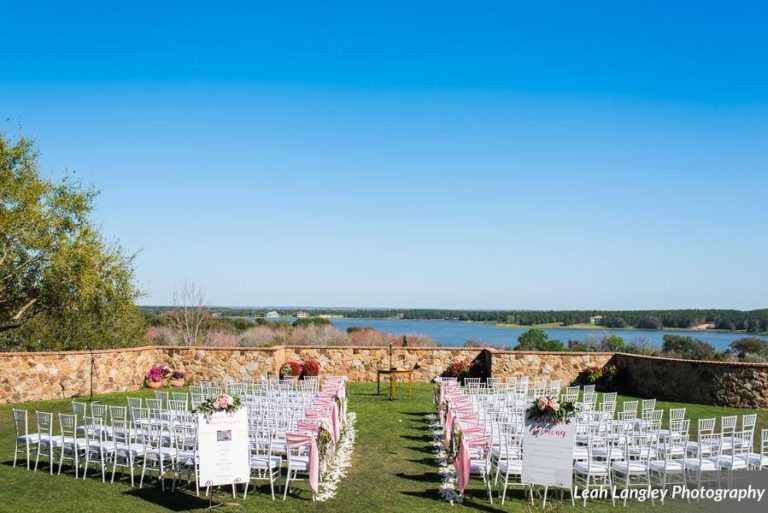 Pink Bella Collina Wedding Ceremony Chairs