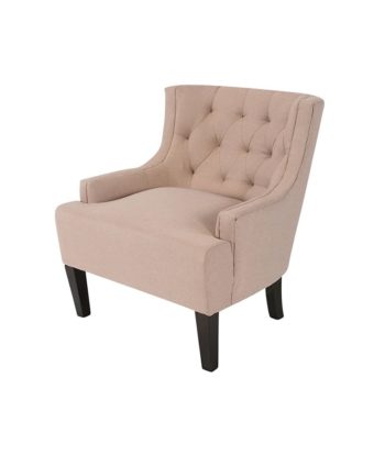 Beige Windsor Tufted Arm Chair