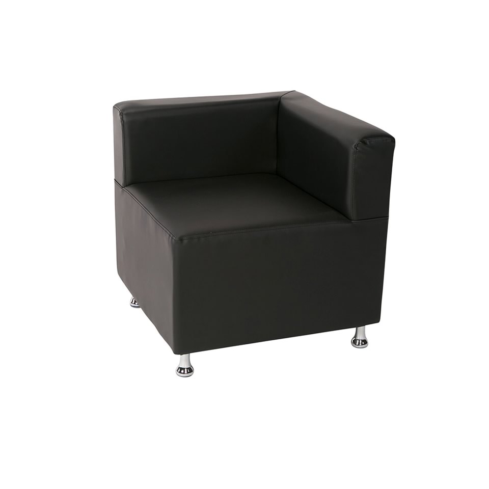 Black Low Back Mod Furniture Collection Corner Chair