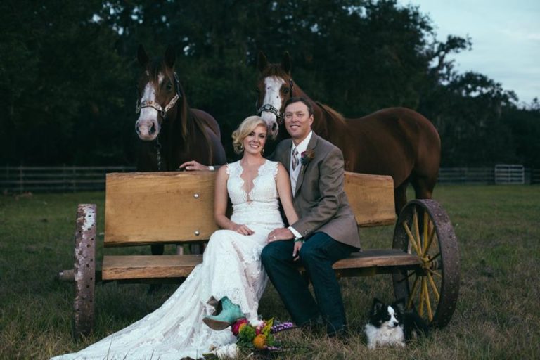 Country Wedding couple