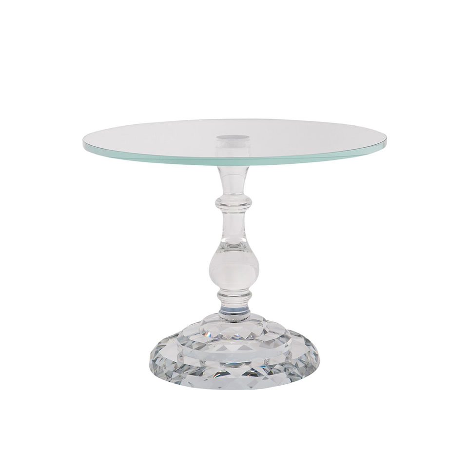 Crystal Single Dessert Stand - A Chair Affair Rentals