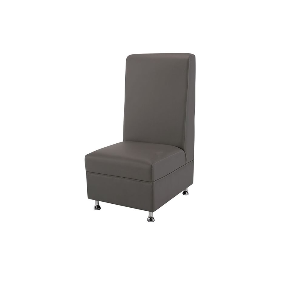 Gray Mod High Back Armless Chair