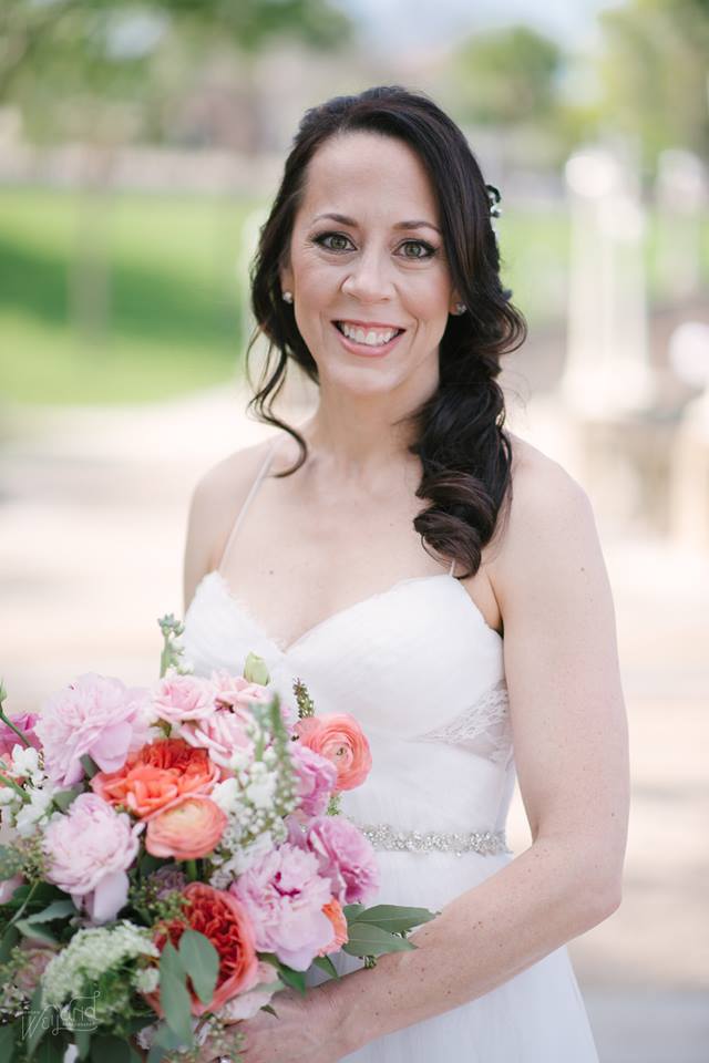 Lake Mirror Wedding bride