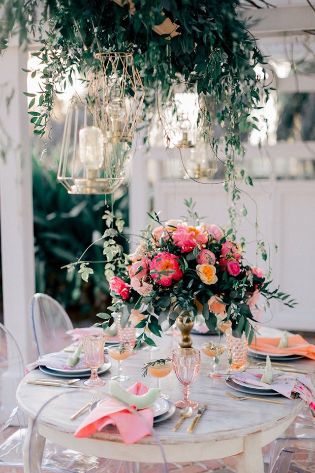 Spring Wedding Inspiration Ghost Chair Centerpiece