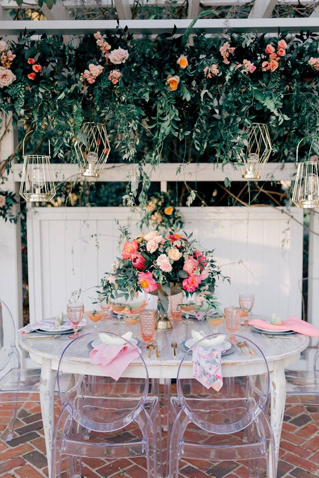 Spring Wedding Inspiration Ghost Chairs Table