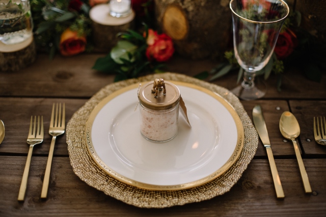 Sydonie Mansion Boho Styled Shoot gold octo charger and flatware