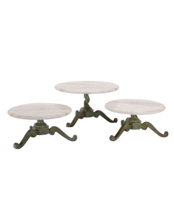 Vintage Marble Dessert Stands - A Chair Affair Rentals