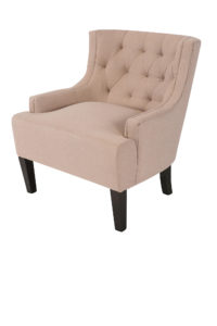 Beige Windsor Tufted Arm Chair