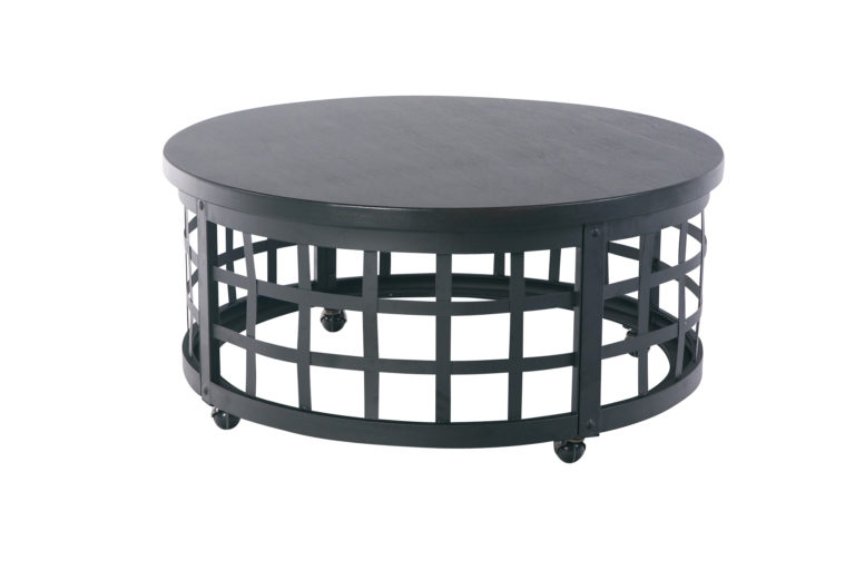 Black Metal Vintage Round Coffee Table