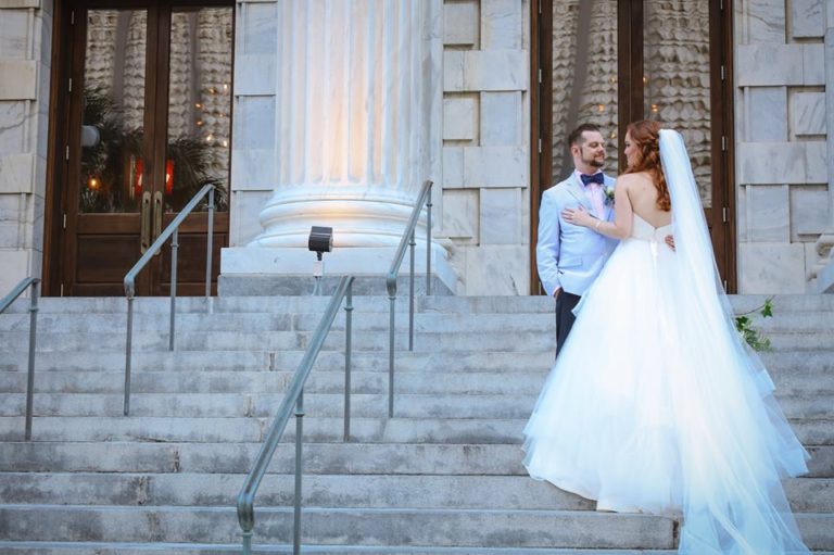 ybor city museum wedding couple city back