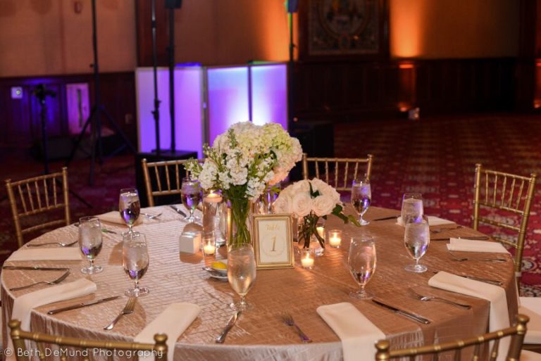 Ballroom at Church Street Wedding gold chiavari chairs