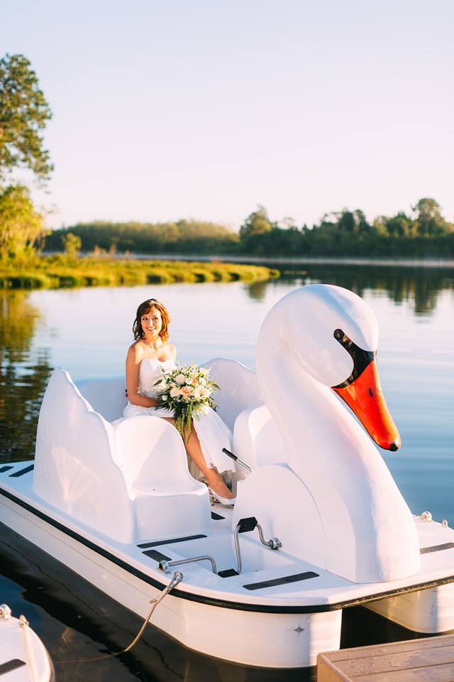 beach wedding inspiration swan lake