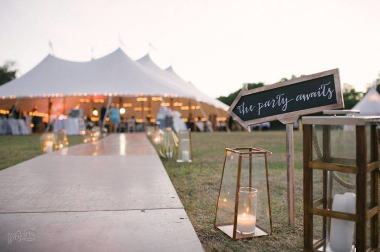 Bartow Tent Wedding A Chair Affair tent entrance