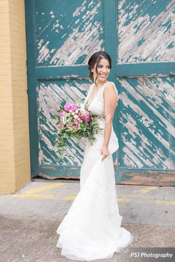 Downtown Deland Wedding Shoot A Chair Affair gown