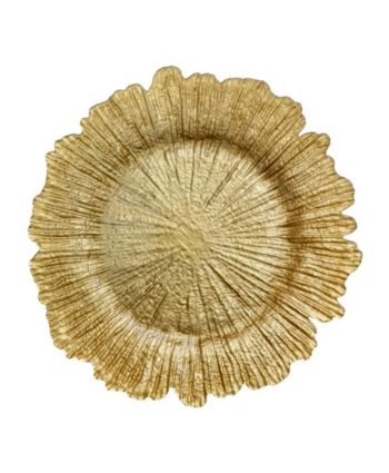 Gold Sea Sponge Glass Charger