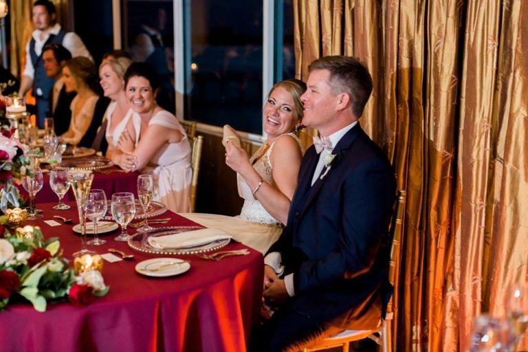 Isla Del Sol Yacht Club Wedding A Chair Affair gold belmont charger flatware