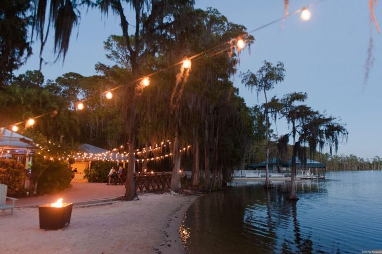 Paradise Cove Orlando Wedding A Chair Affair beach sunset