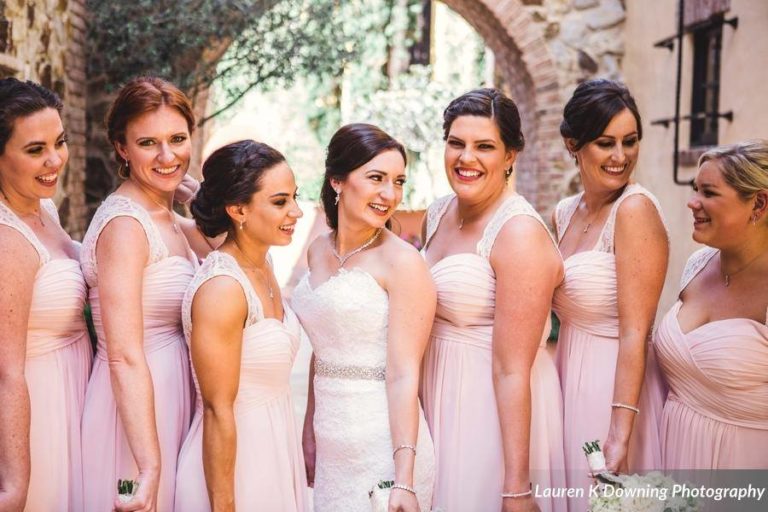 Bella Collina Wedding A Chair Affair bridal party