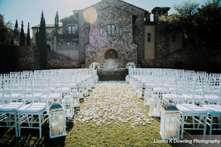 Bella Collina Wedding A Chair Affair white folding chairs