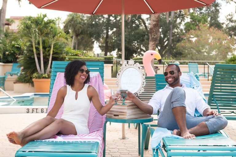 Mission Inn Resort Wedding Shoot A Chair Affair pool