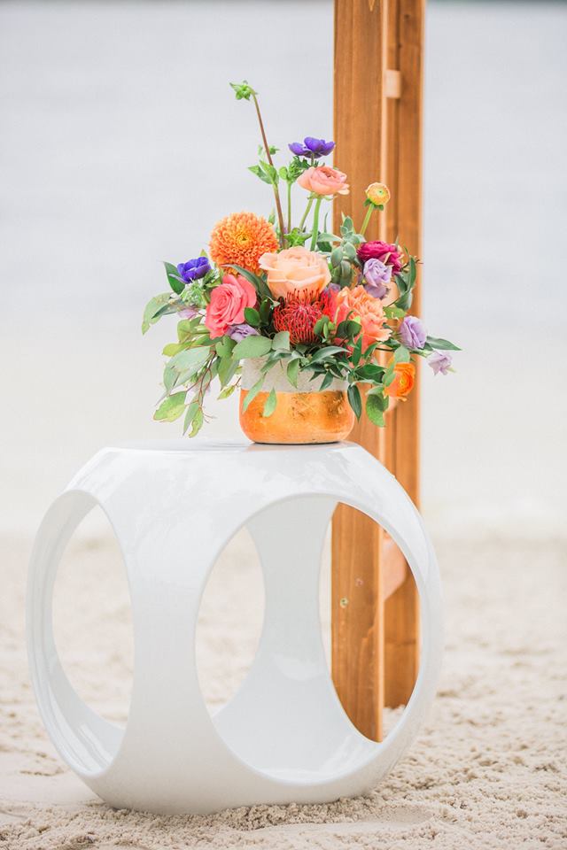 Paradise Cove wedding A Chair Affair rio end table 2