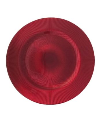 Red Peddle Glass Charger