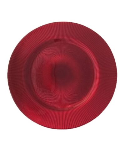 Red Peddle Glass Charger