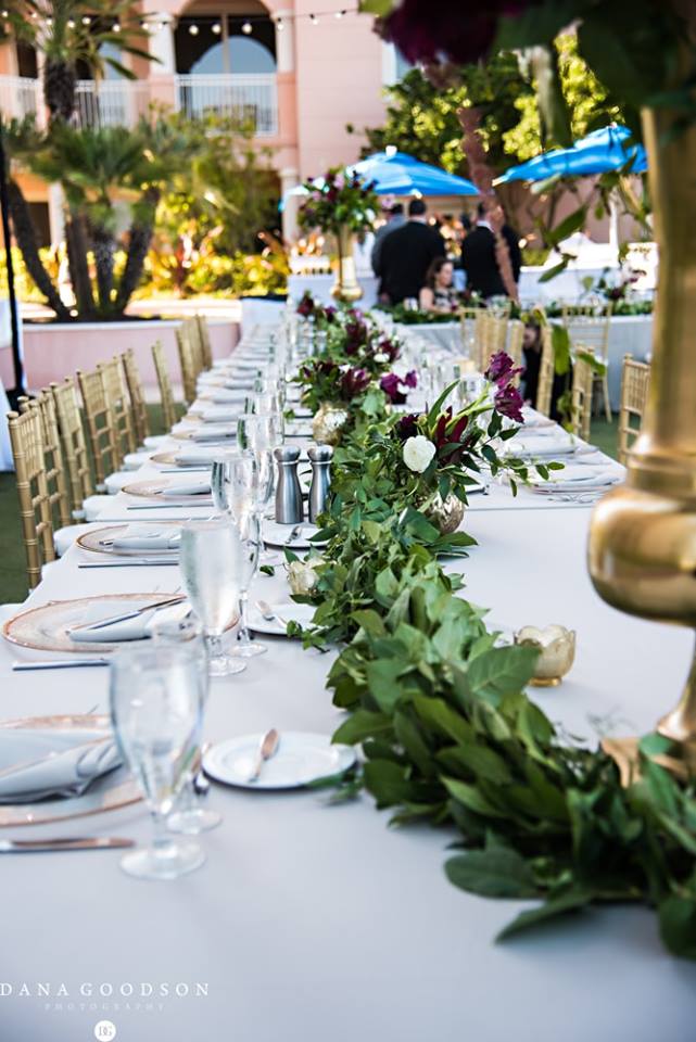 St. augustine wedding a chair affair gold rim chargers gold chiavari chairs