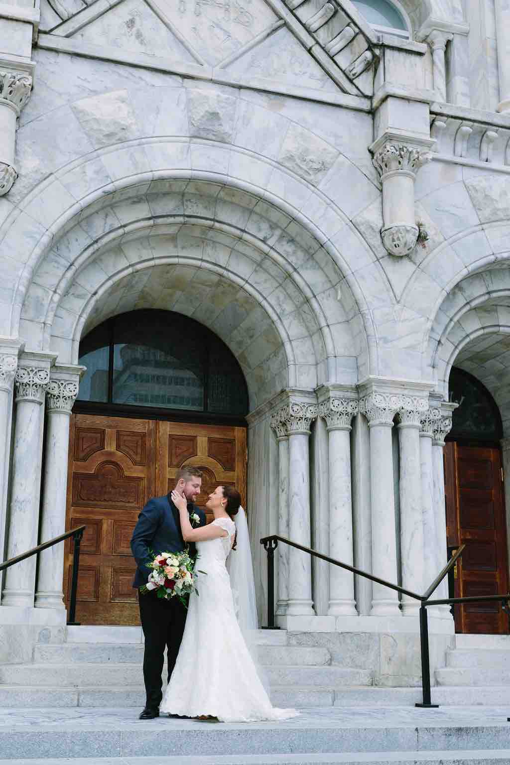 Broadway-inspired Wedding at Straz Center A Chair Affair Couple