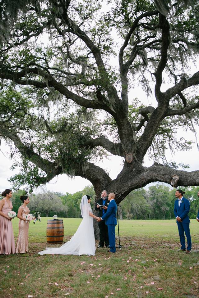 October Oaks Farm Wedding A Chair Affair ceremony