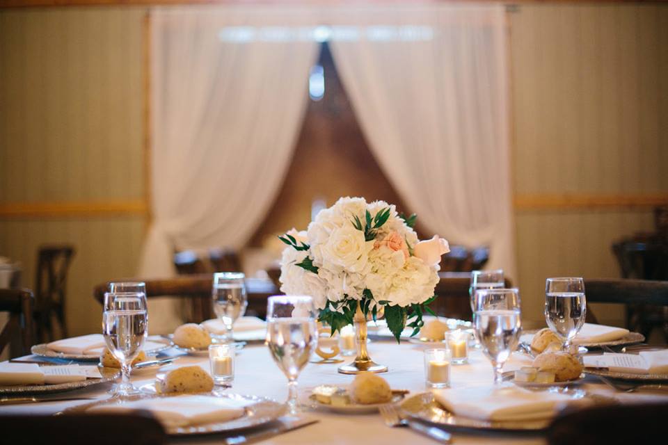 October Oaks Farm Wedding A Chair Affair mahogany french country chairs gold octo chargers 5