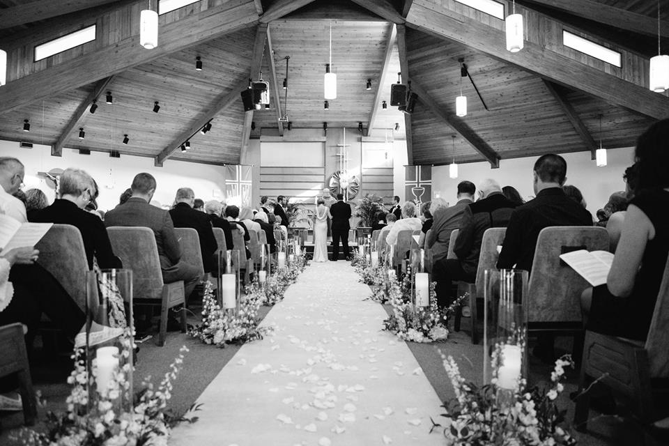 black and white wedding A Chair Affair ceremony 2