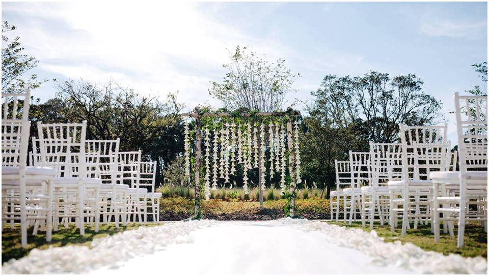 Classic White Wedding A Chair Affair Ceremony White Chiavari Chairs