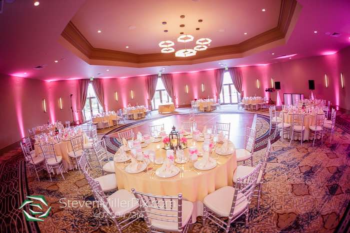 rosen shingle creek wedding A Chair Affair Reception Silver Chiavari Chairs